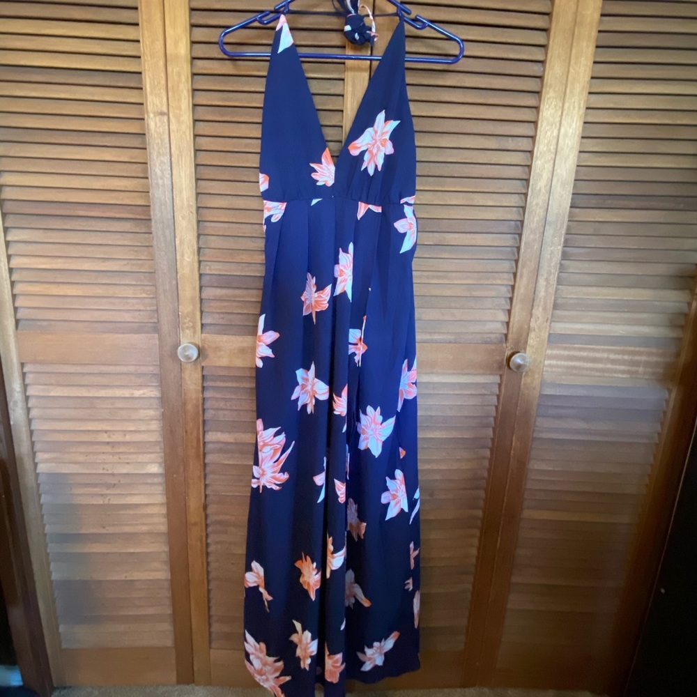 Misslook Blue Long Halter Dress